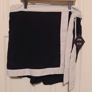 Ava & Viv Monochrome Wrap Skort